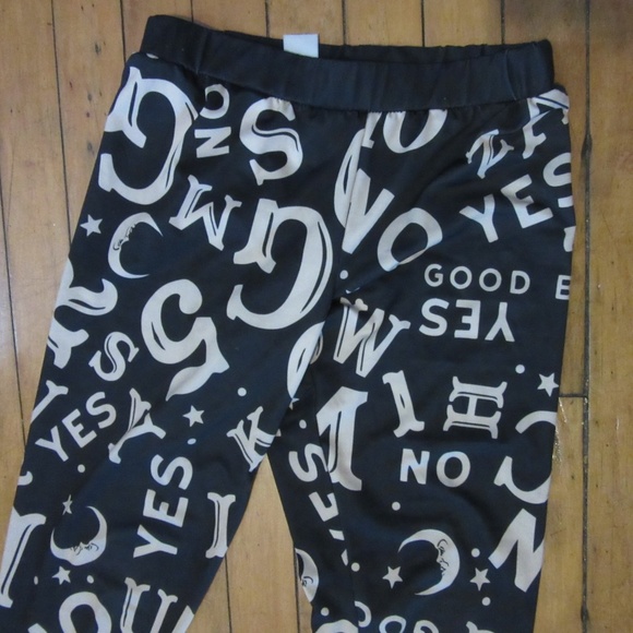 Mighty Fine Black and White Letter Print Leggings - Picture 8 of 8